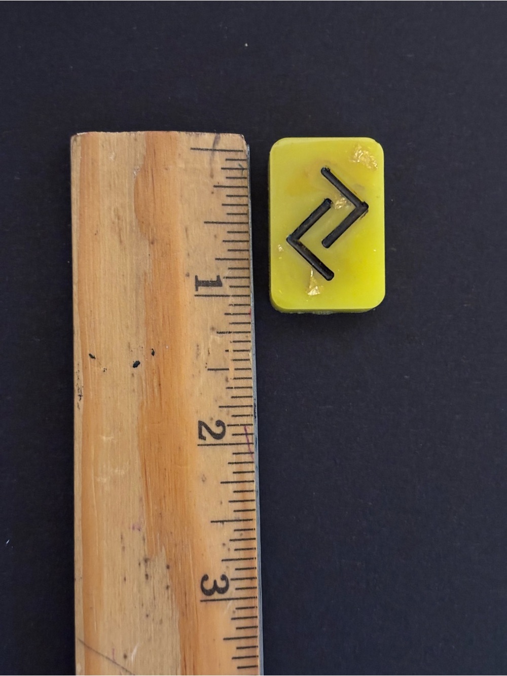 Rune Tile Set - multicolor resin with inlaid gold flake - Picture 4 of 6